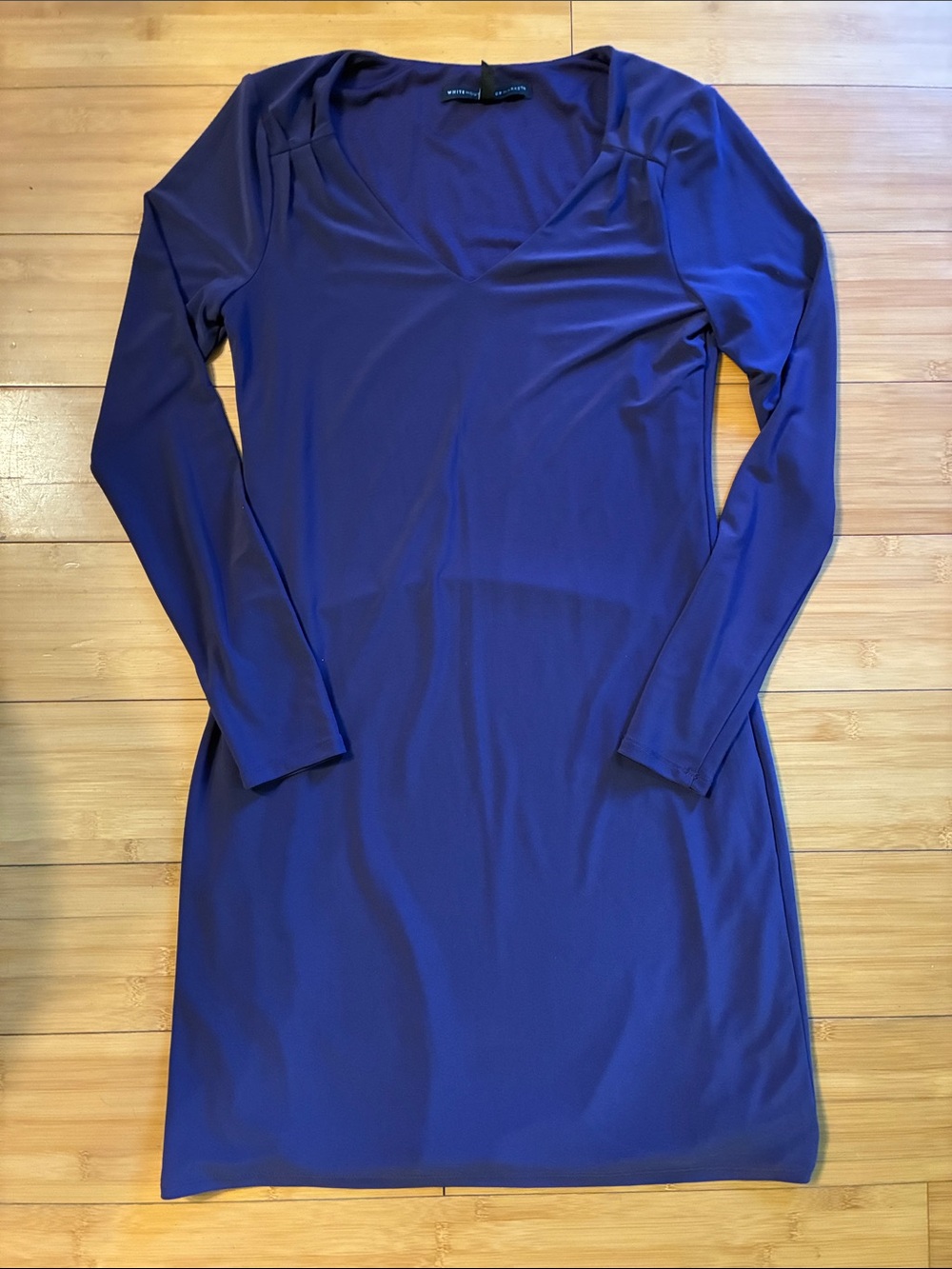 Long Sleeve V-Neck Women’s Dress in Deep Purple